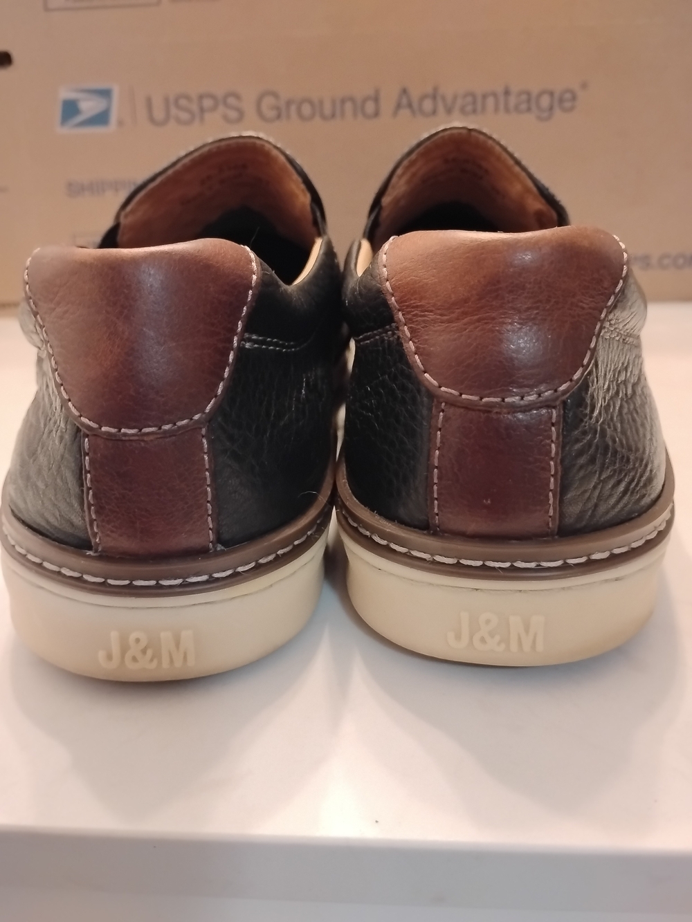 Johnston & Murphy Woven Leather Slip On Loafers Men’s 8.5M Sheepskin Casual Shoe - Picture 8 of 8